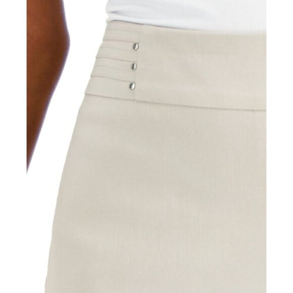 JM Collection Studded XL Petite Beige High-Waisted Straight-Leg Dress Pants NWT - Picture 5 of 11